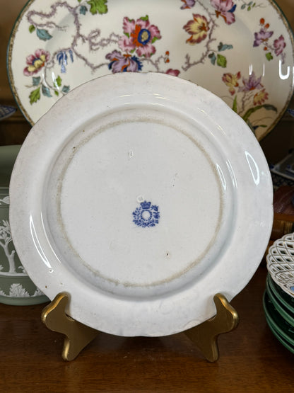Antique Copeland & Garrett Blue & White Transferware Plate | Asian Floral Urn Pattern | c.1833–1847 | DA4464