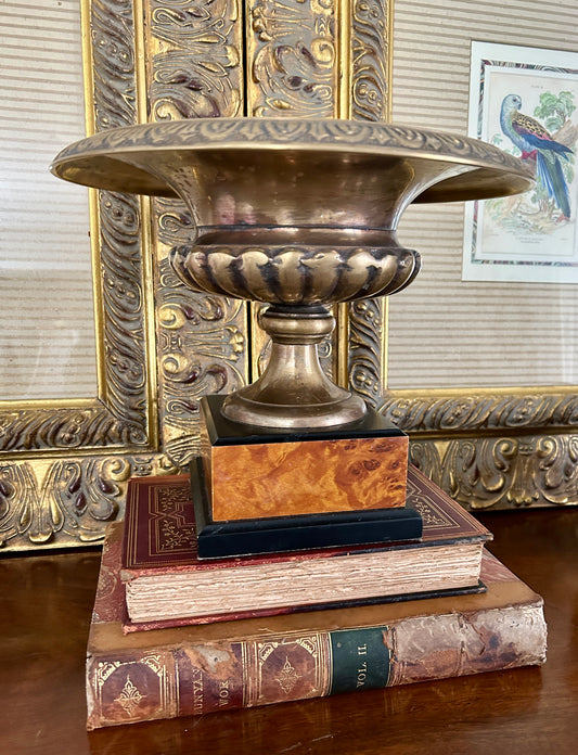 Vintage Neoclassical Style Brass Urn