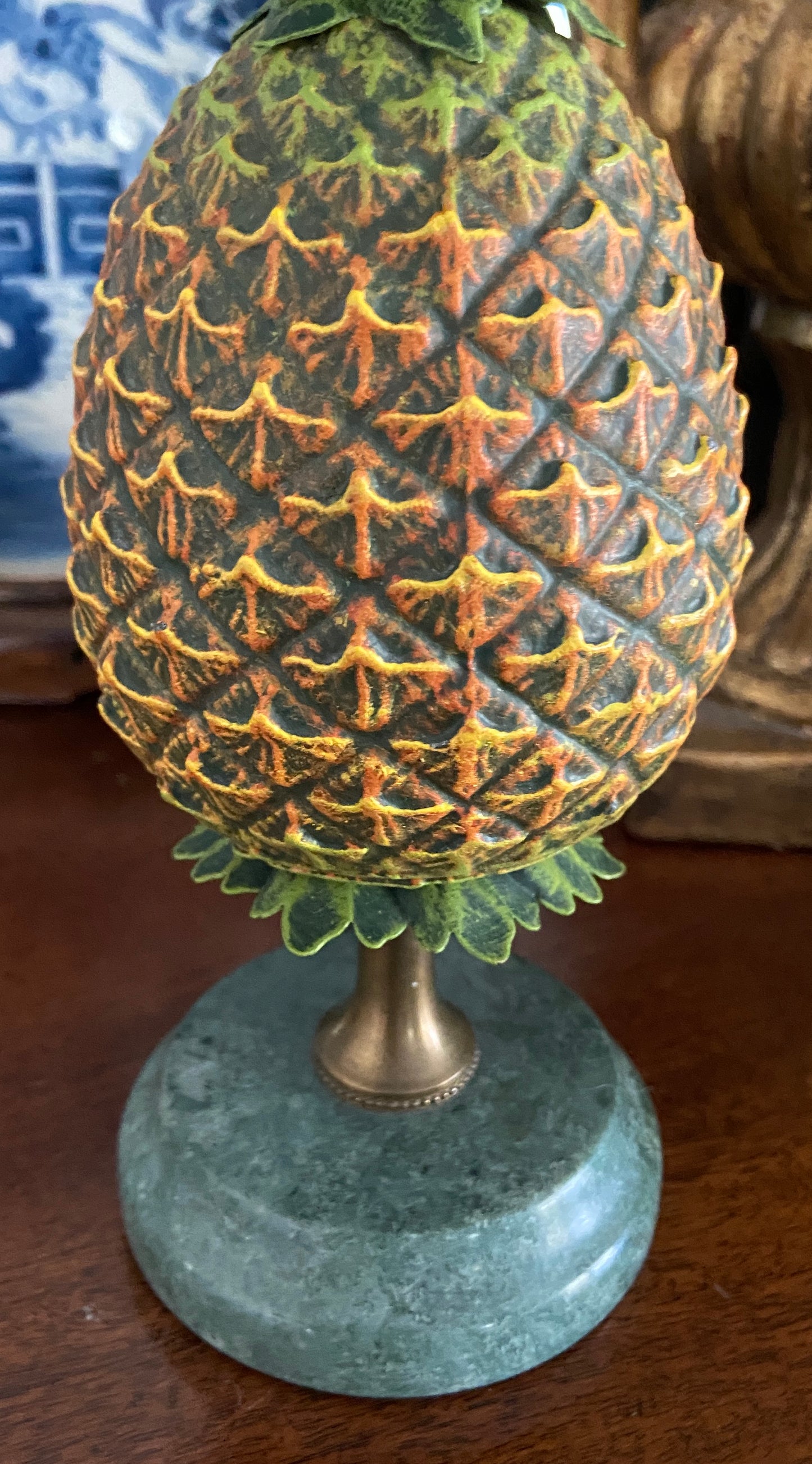 Vintage Petite Choses Tole Pineapple Candlestick
