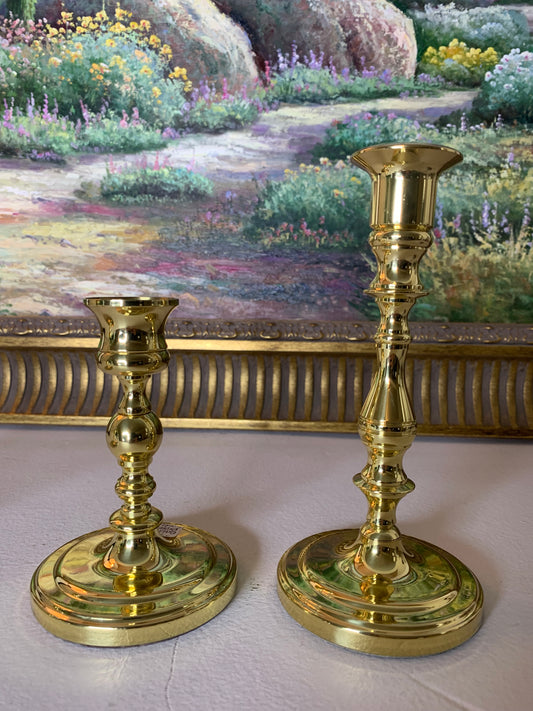 Beautiful Baldwin Brass candleholders pair (2) - Excellent condition!