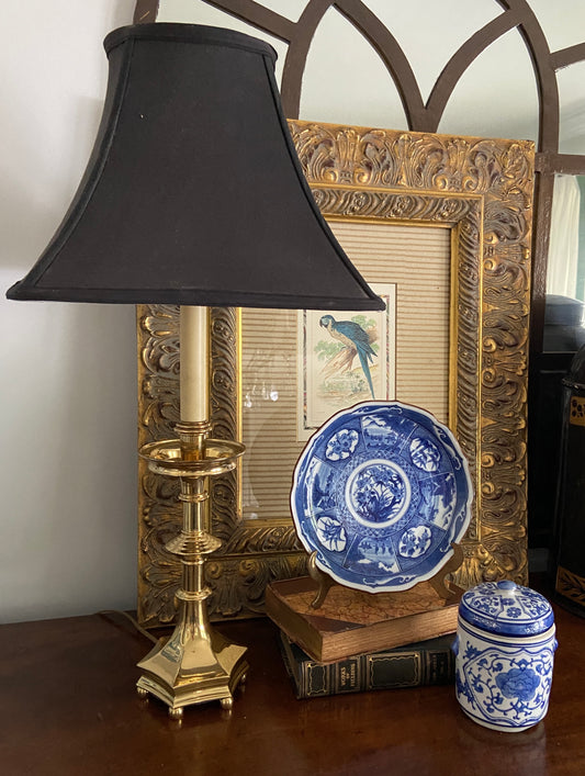 Vintage Ethan Allen Polished Brass Lamp