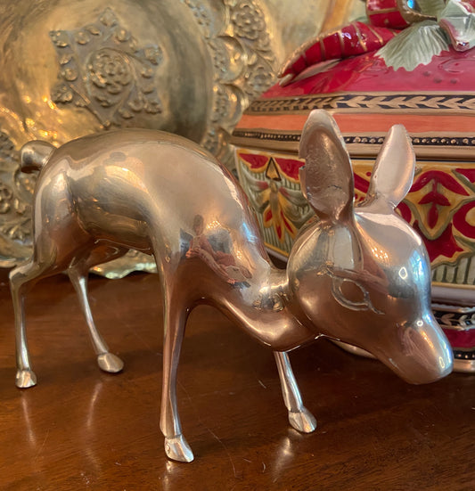 Vintage Brass Deer Figure
