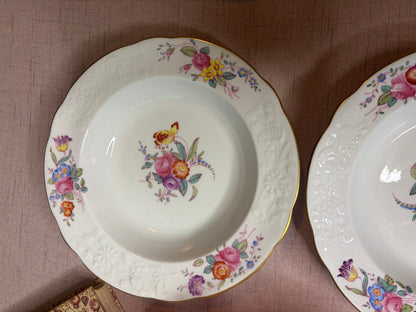 Lovely Copeland Spode Christine floral bowls pair!