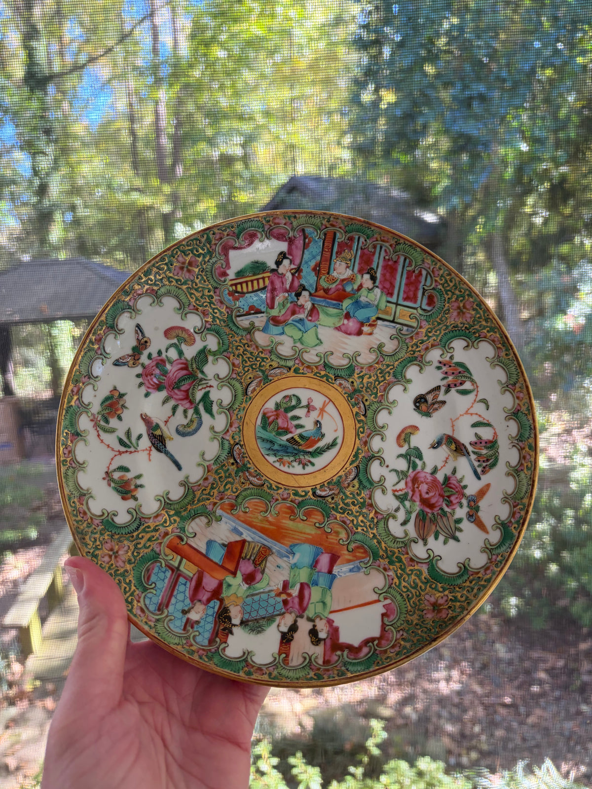 Antique 19th century famille rose plate!