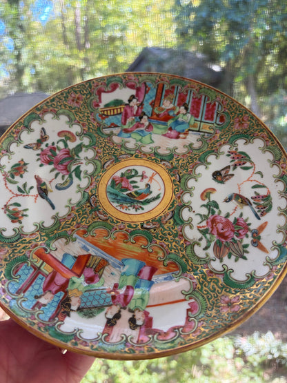 Antique 19th century famille rose plate!