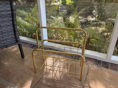 Brass bamboo style magazine rack!