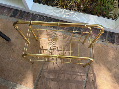 Brass bamboo style magazine rack!