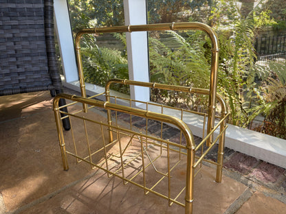 Brass bamboo style magazine rack!