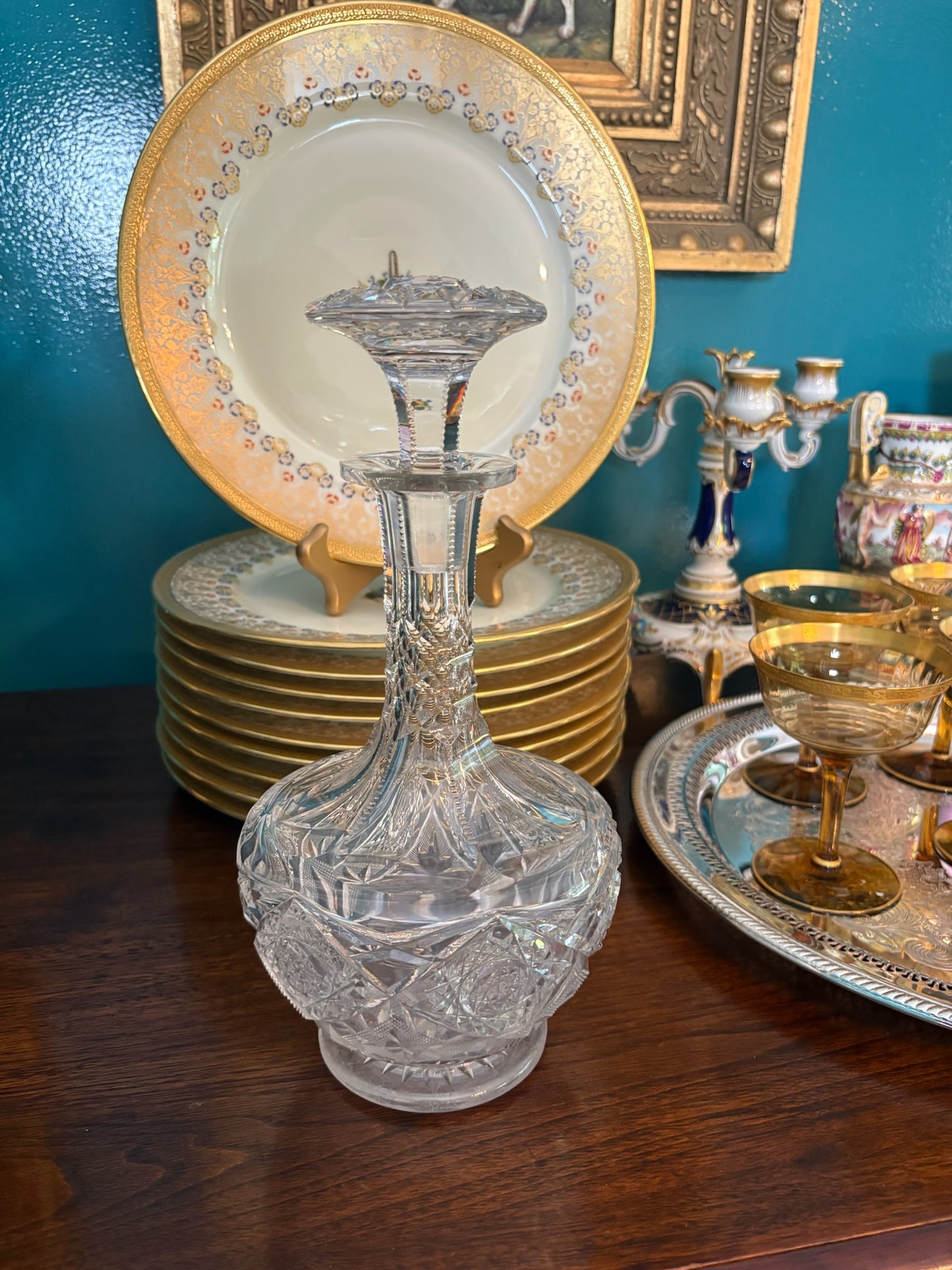 WCCR Charitable Item #138 | Antique American Brilliant Cut Glass Decanter | ABP Crystal