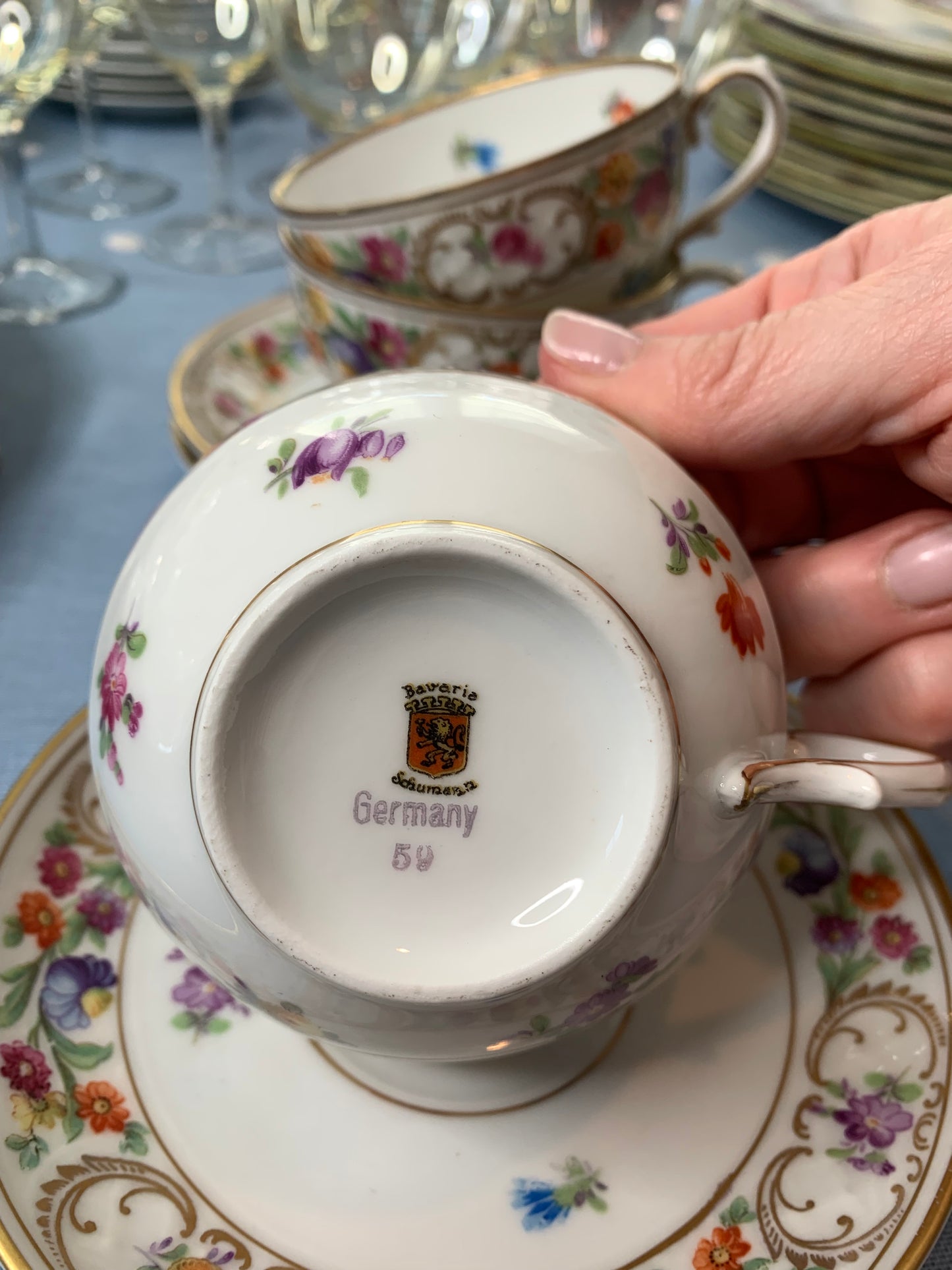 Bavaria Schumann porcelain Tea cup and Saucer Sets