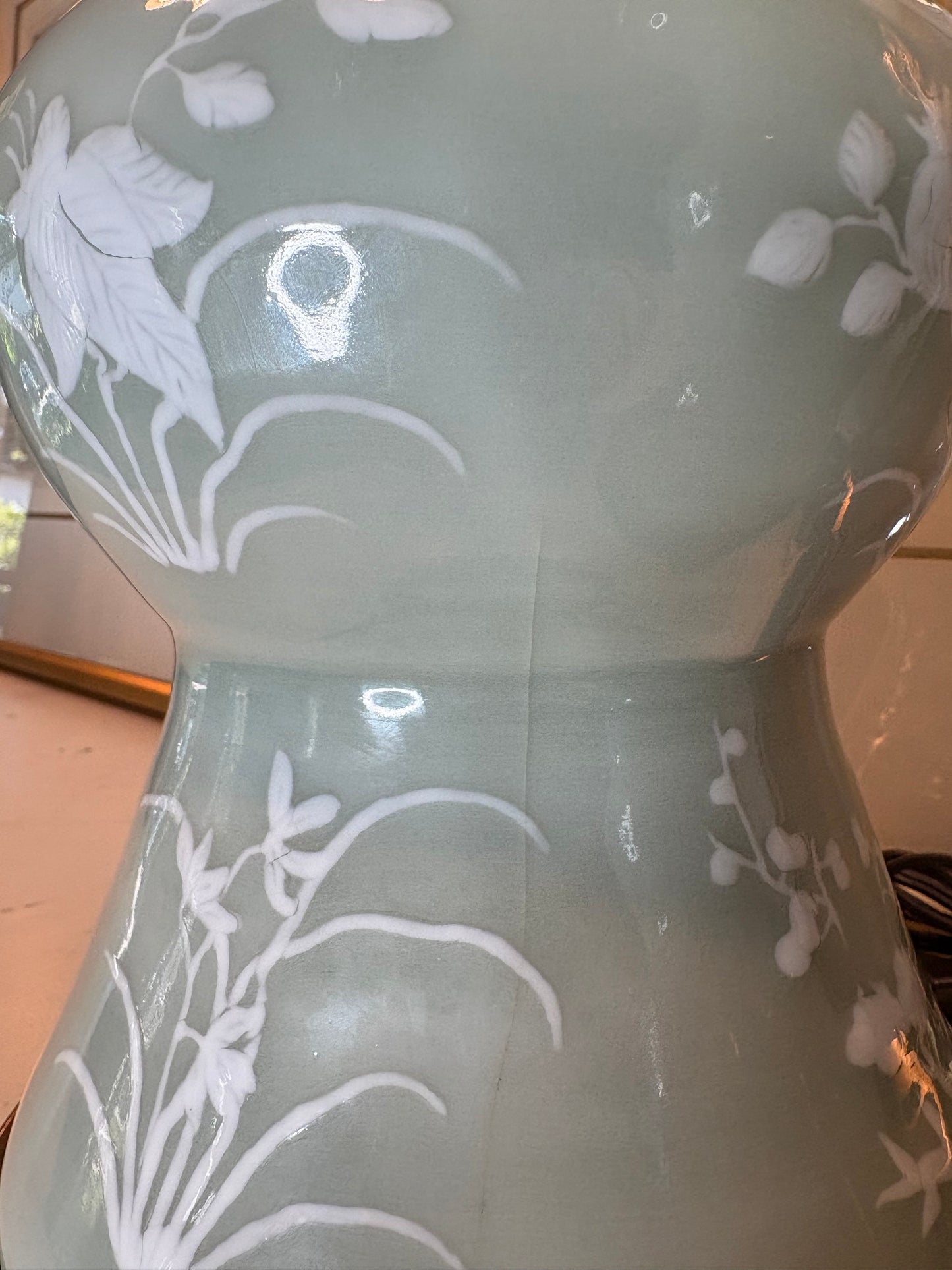 Pair of Exquisite Celadon Lamps