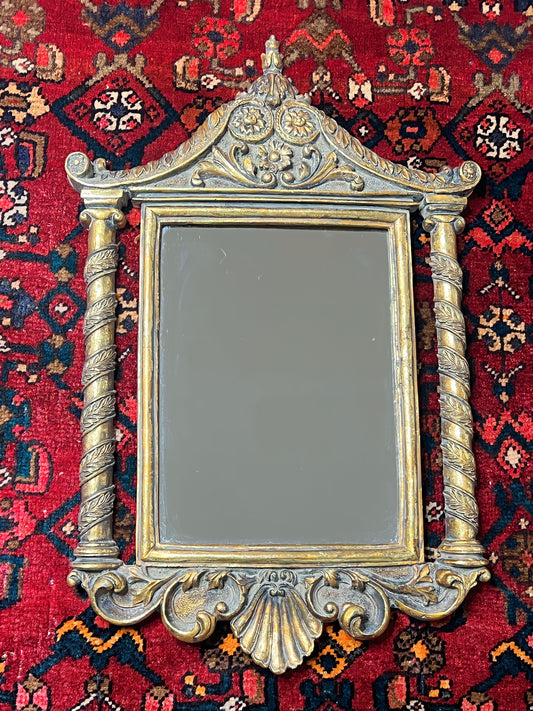 Beautiful Vintage Ornate Gold Mirror, 26” high by 17” - Excellent!