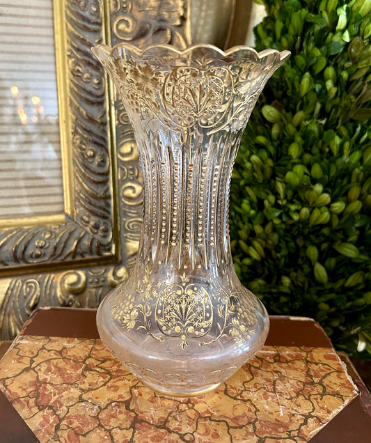 Antique French Gilt Enamel Vase