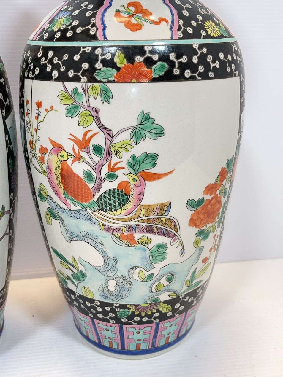 Vintage Oriental Floor Vase, Very Large