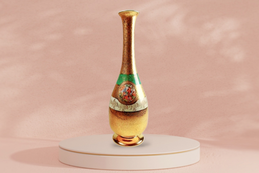 Vintage 24 karat Gold Vase by Le Mieux China