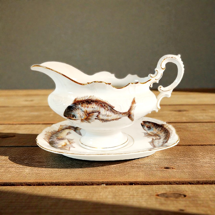 Vintage Fish Service Set, Stunning!!!  Service for 8 & total of 11 pieces