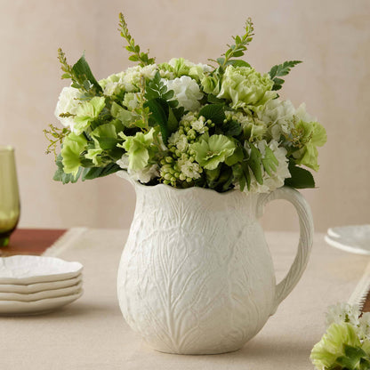 Le Jardin White Cabbage 3-D Pitcher