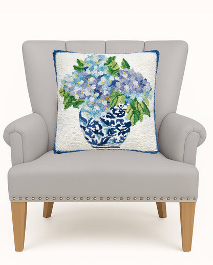 Rhapsody In Blue II Hook Pillow - Sally Eckman Roberts