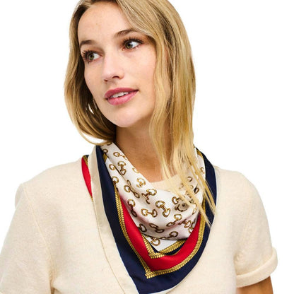 SILKY SQUARE NECK SCARF SPSS-3510: Nv