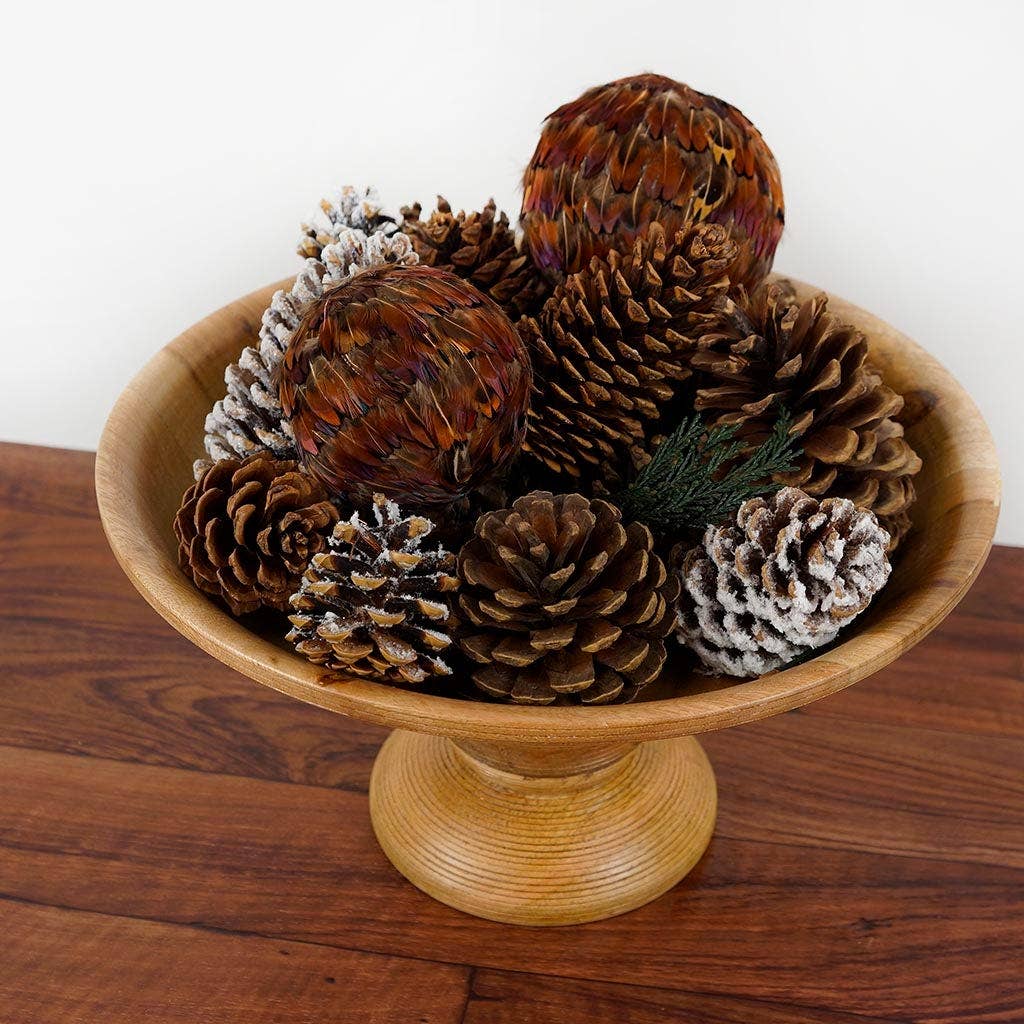 Handmade Natural Ringneck Pheasant Feather Ornament | Brown Plumage | 3” | Fall & Christmas Décor