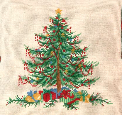 Classic Christmas Needlepoint Pillow - Sally Eckman Roberts