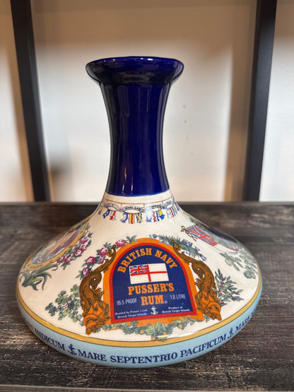 Wade “Nelson” English Porcelain Nautical Decanter – Cobalt Blue