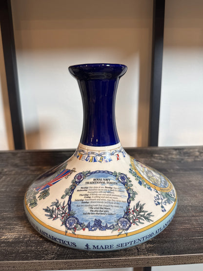 Wade “Nelson” English Porcelain Nautical Decanter – Cobalt Blue