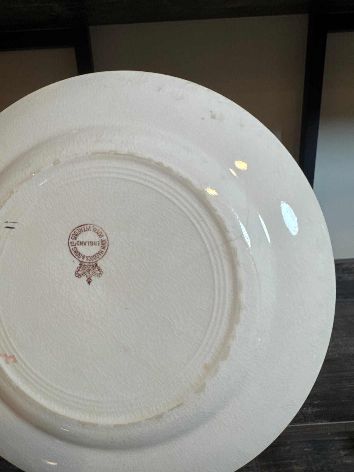 John Maddock & Sons English Floral Plates – Pink & Green
