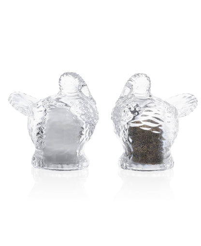 Harvest Turkey Crystal Salt & Pepper Shakers - Fall Decor