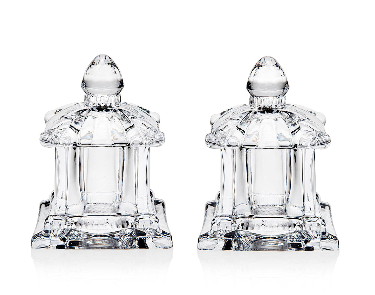 Crystal Pagoda Salt & Pepper Set | Elegant Tabletop Accents