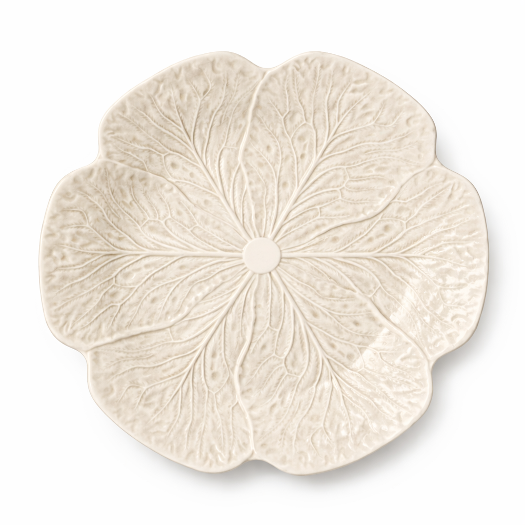 White Cabbage Dinner Plate, 11"D