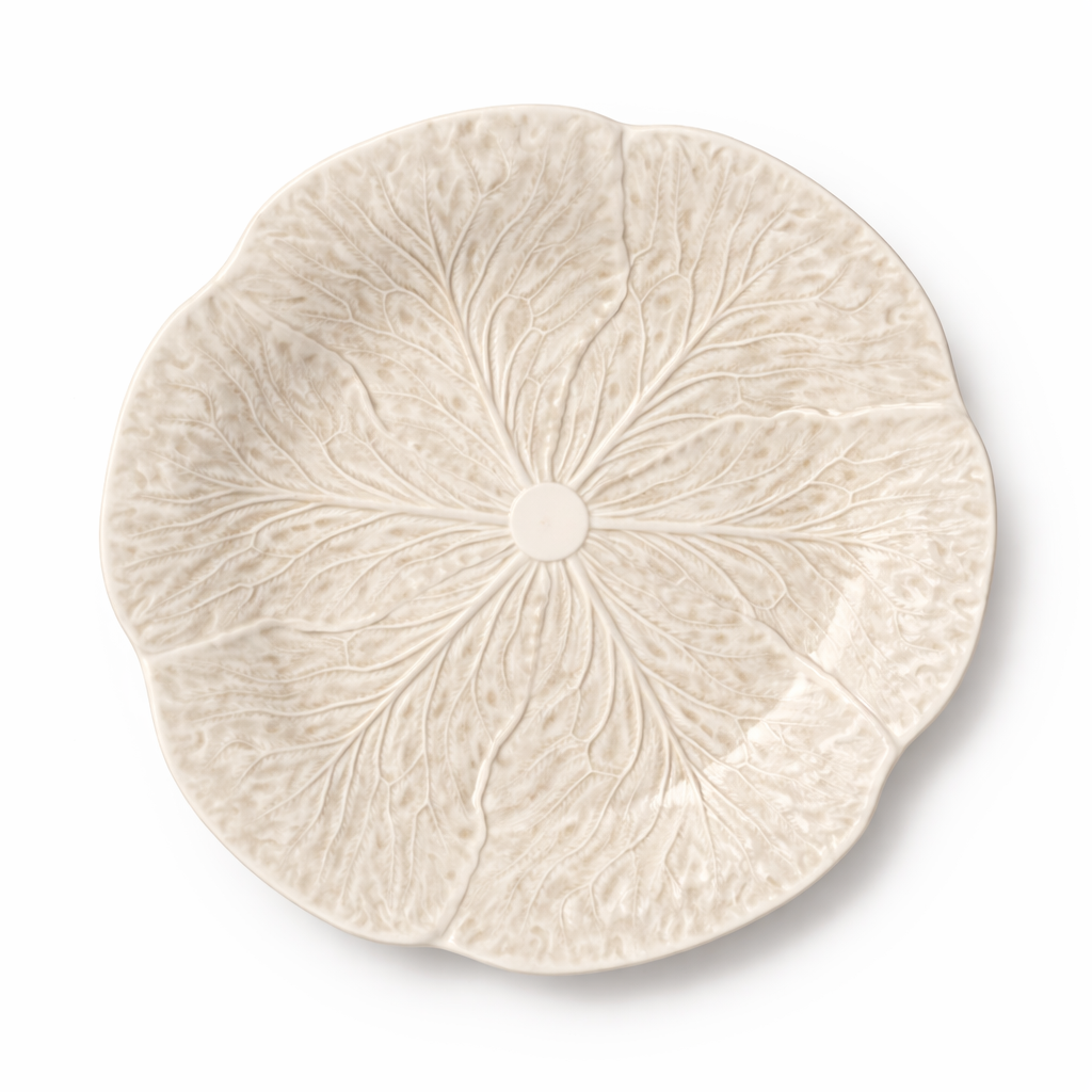 White Cabbage Salad Plate | 9"D