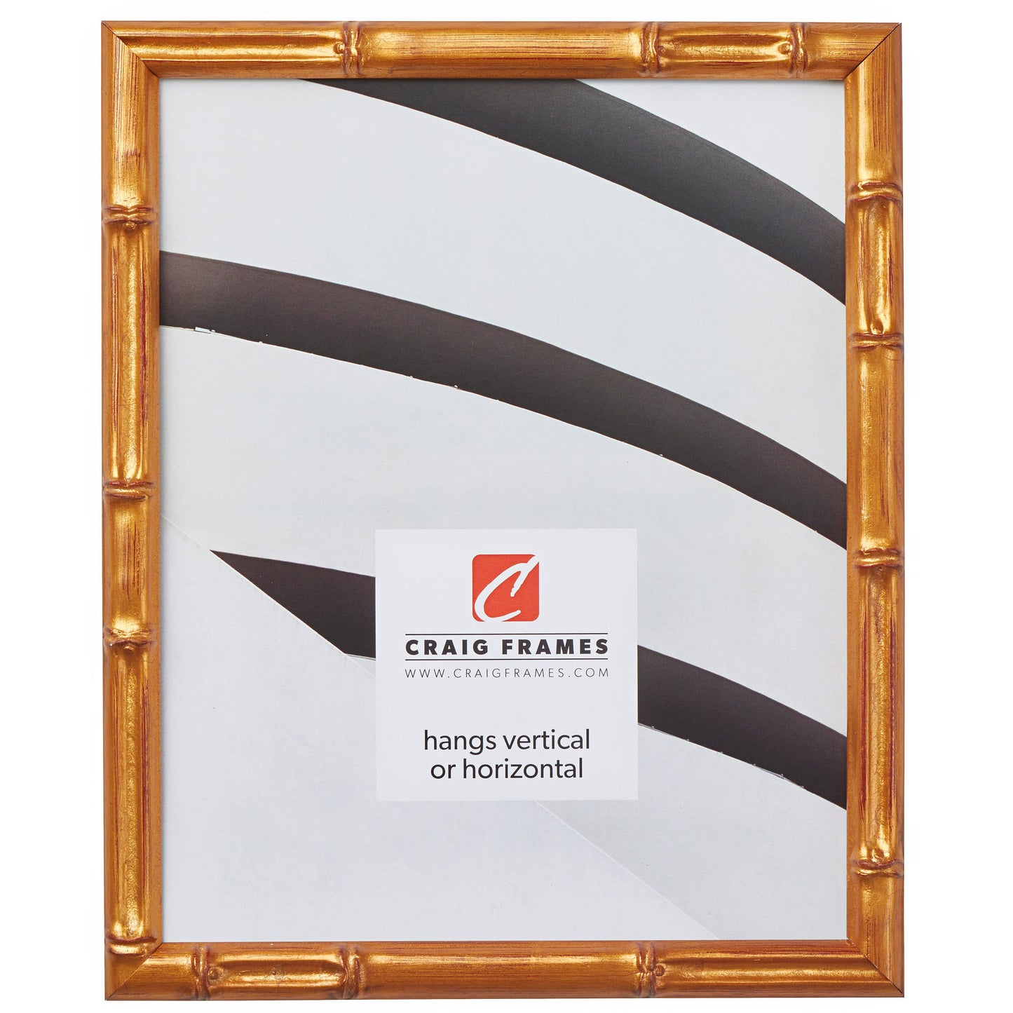 16x20 Picture Frame, Vintage Bamboo Vintage Gold, Assembled