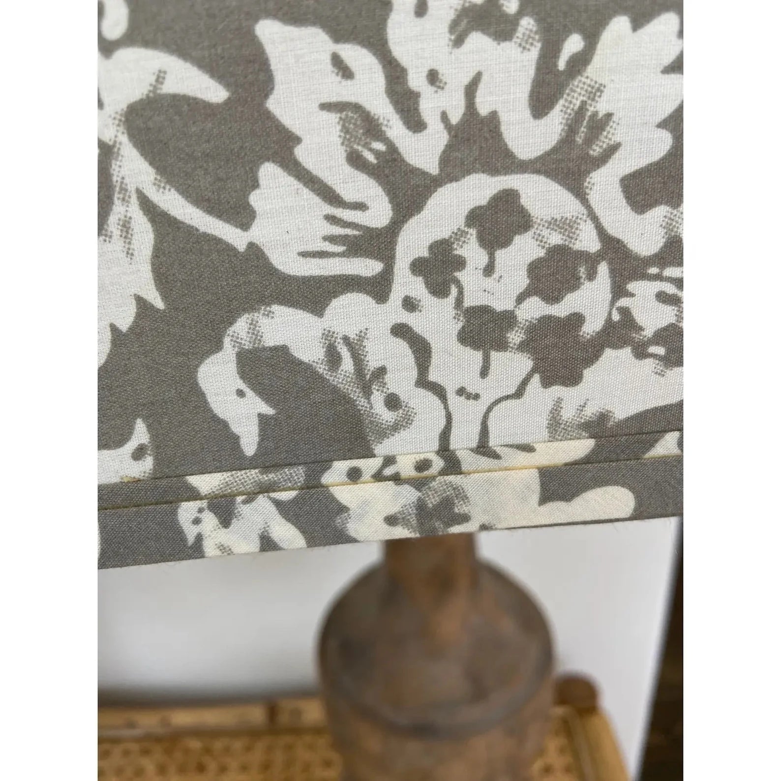 Pair Aidan Gray Lamps with Original Print Shades Lillian Grey