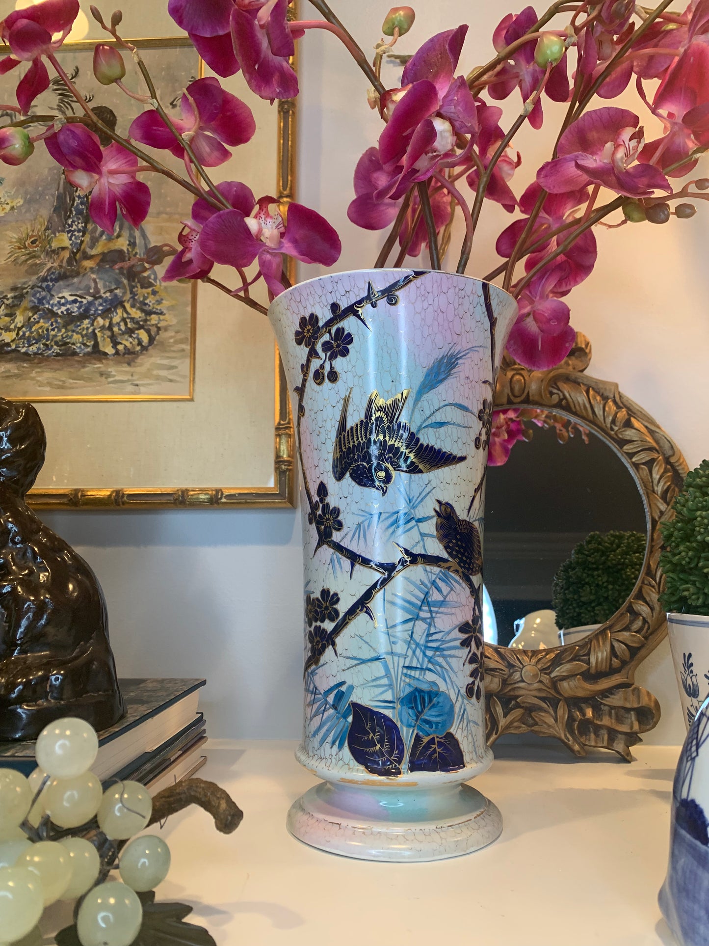 Antique French Barluet et Cie Porcelain Vase