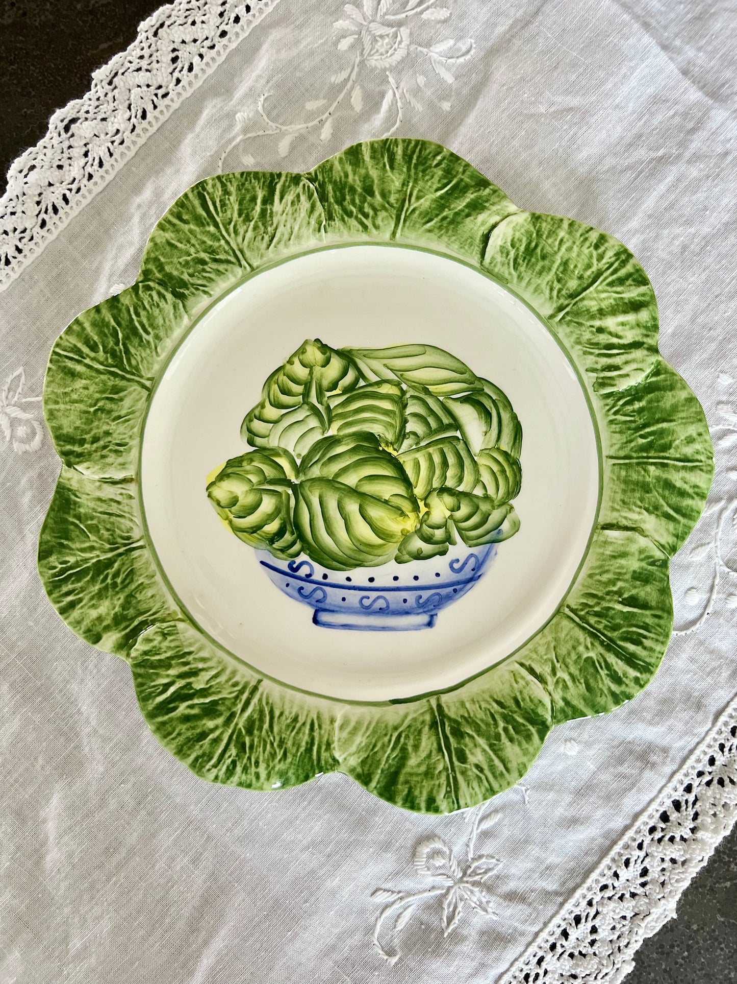 Italian Ceramic Cabbage Plate by San Marco - 8.25”