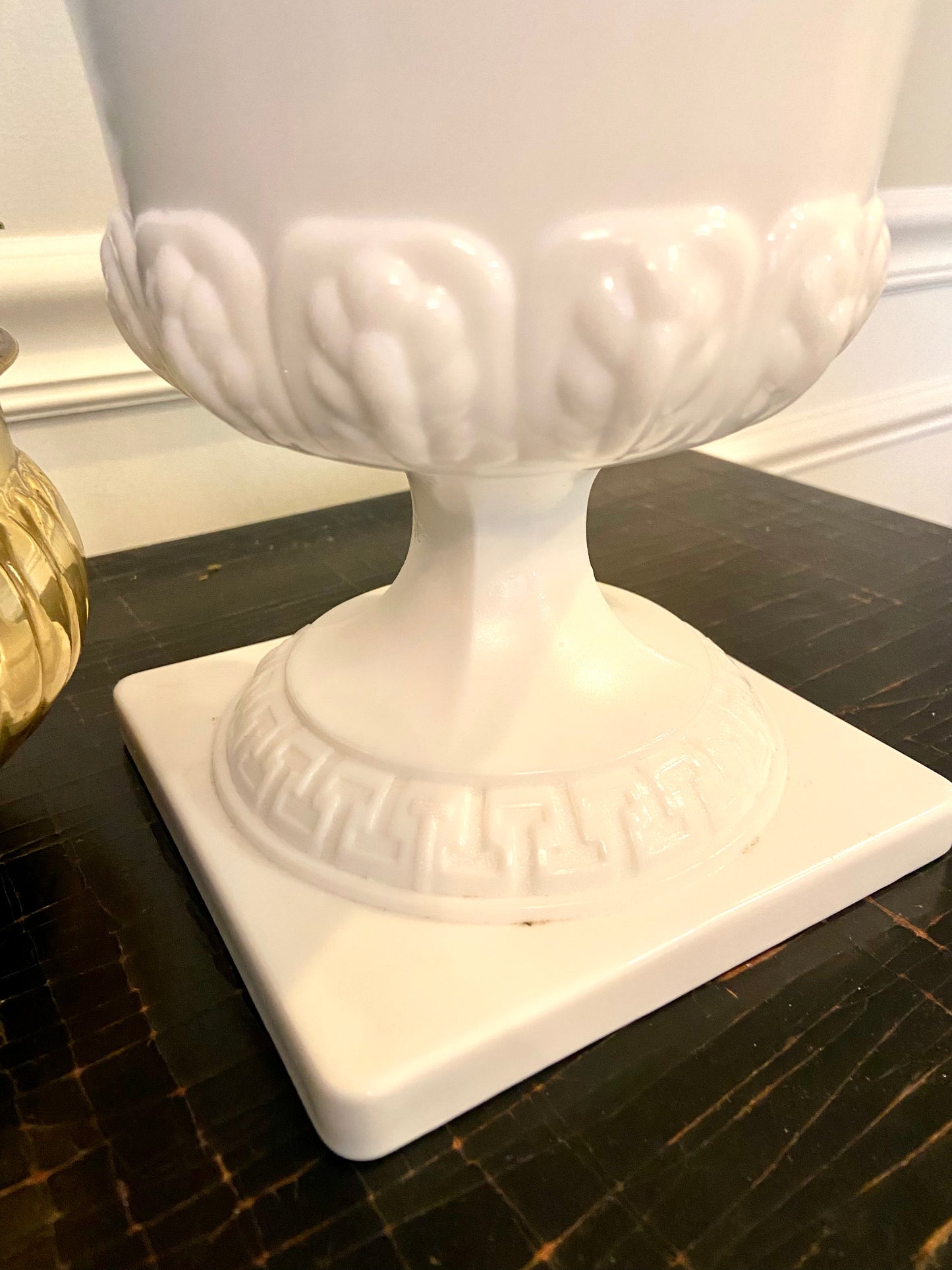 Vintage Milk Glass Footed bowl Centerpiece planter