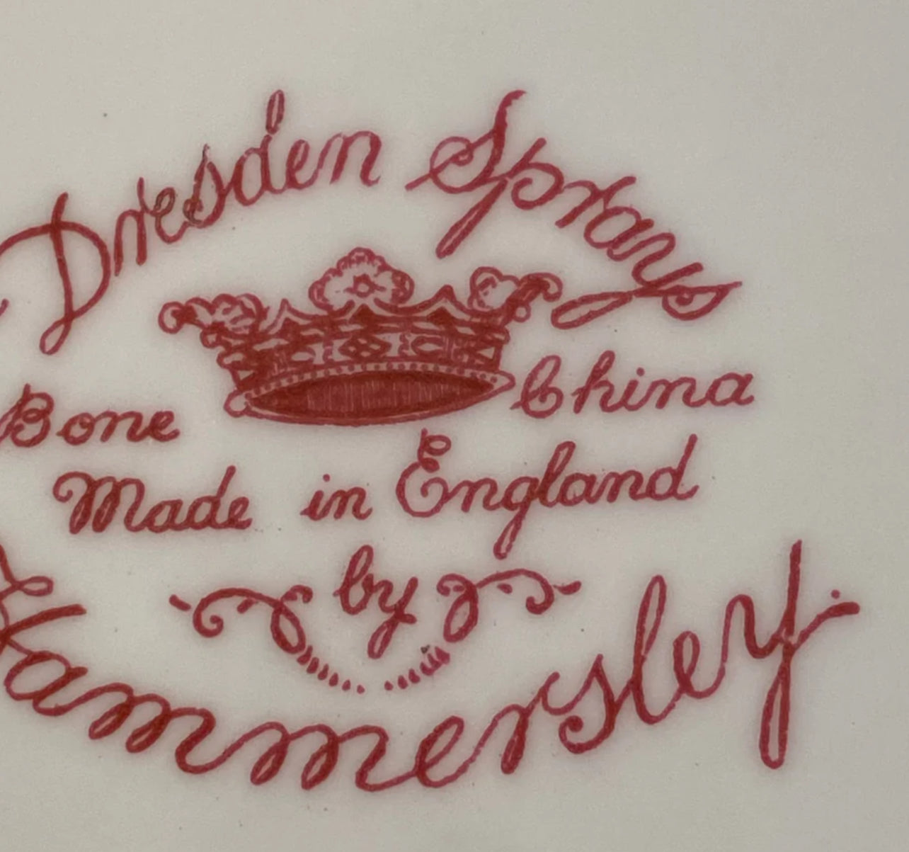 Antique  Dresden bone China basket server  Made in England by designer Hammersley