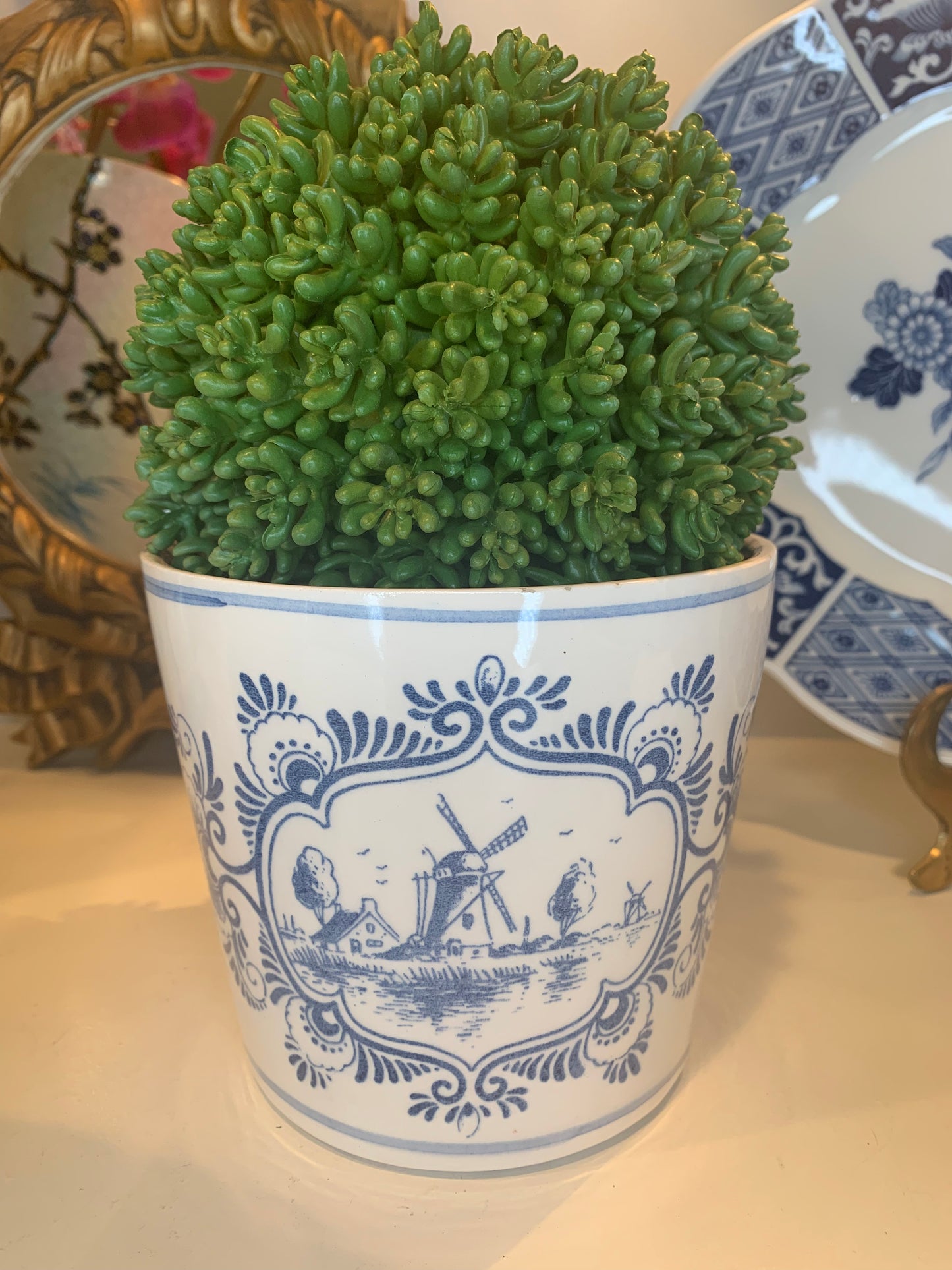 Delft Blue and White Cachepot