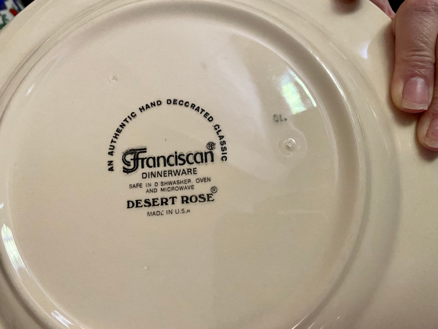 vintage Franciscan Desert Rose set of 3 dinner plates