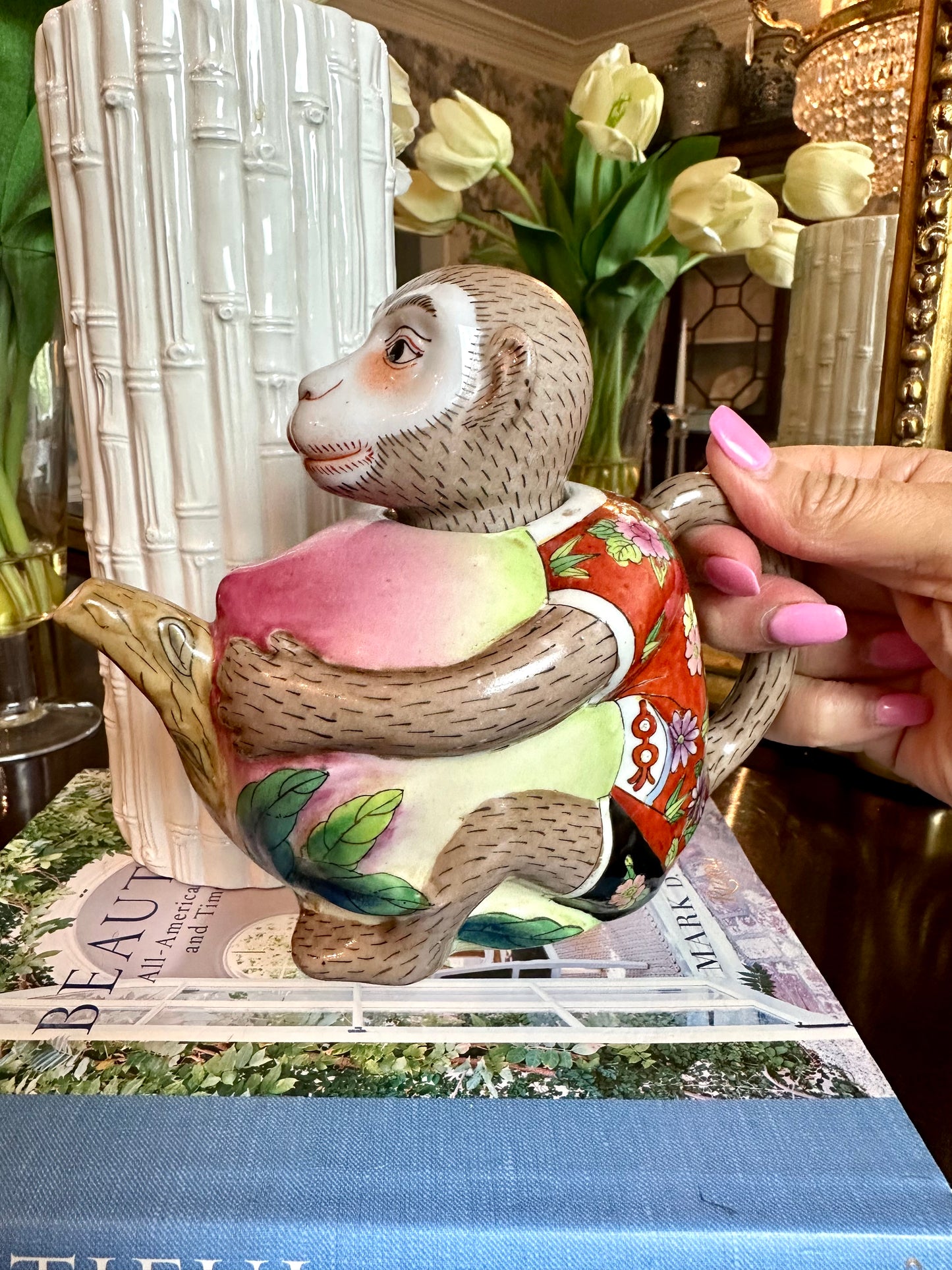 Cute Andrea Sadek Monkey Teapot Figural