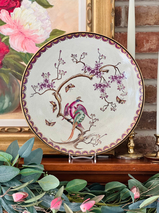 Beautiful Decorative Chinoiserie Style Charger - 12.5”