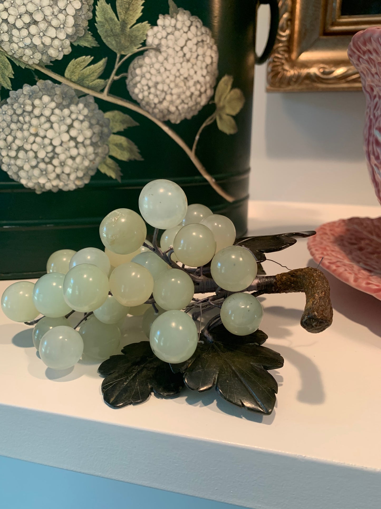 Vintage Cluster of Grapes and Leaves