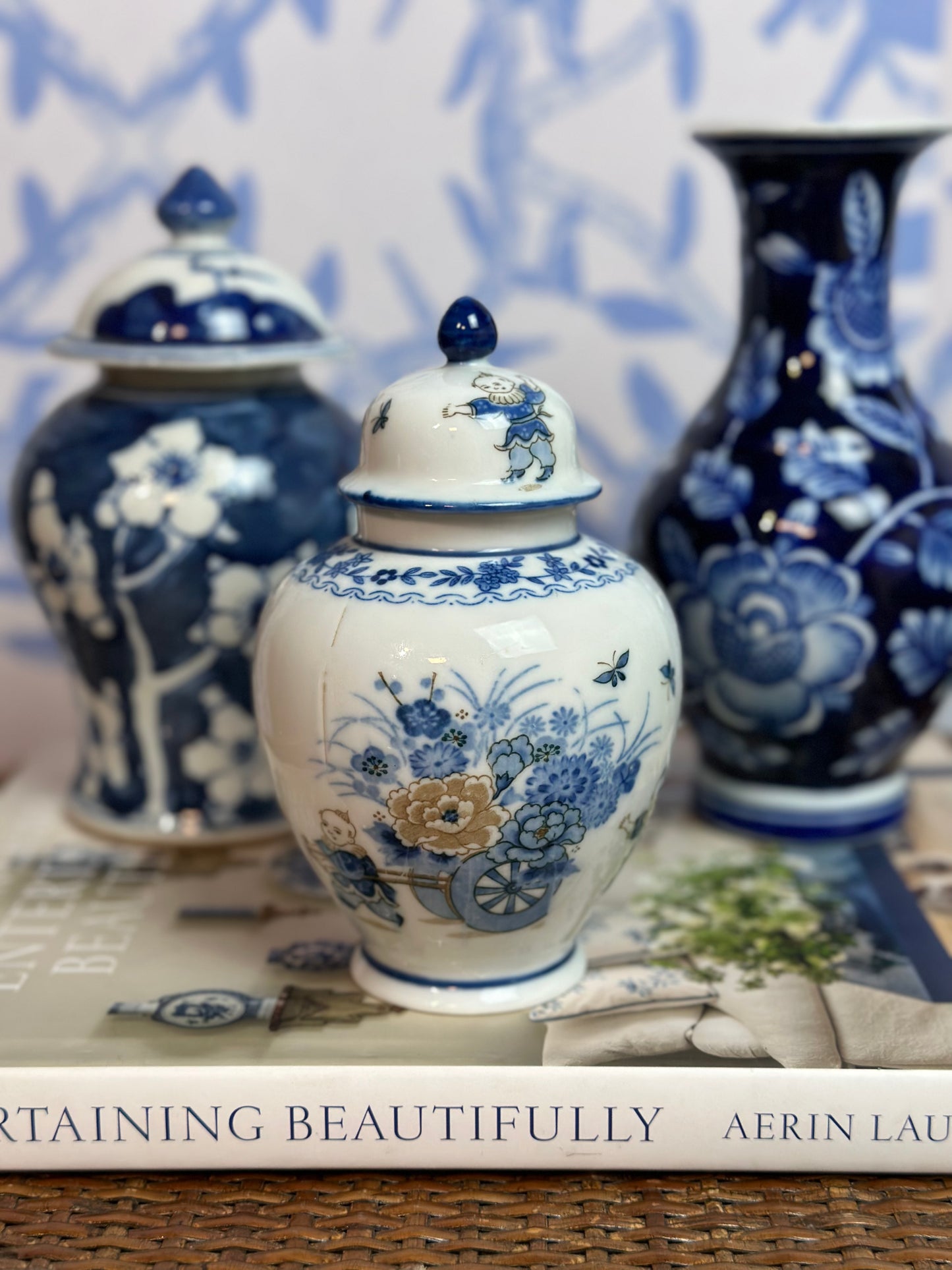 Blue & White Porcelain Vases (Sold Separate) - Pristine!
