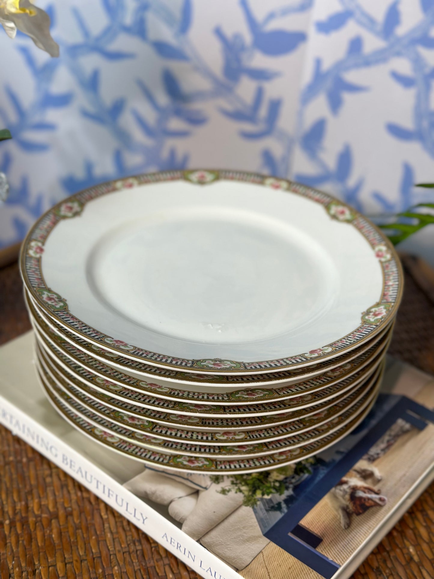 WCC COLLECTION - Antique Theodore Haviland France, Limoges Plate Set (8) - Pristine! WCC COLLECTION