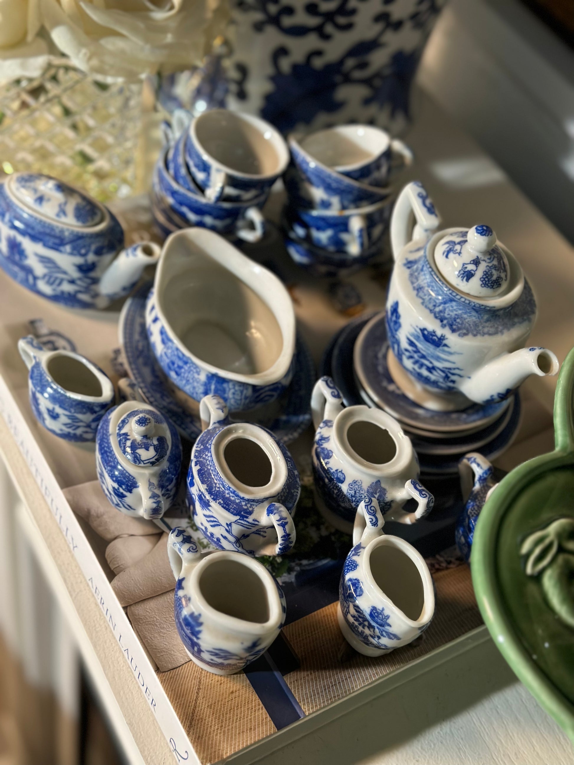 WCCR Vintage Blue White Japan Blue Willow Child s Tea set AS