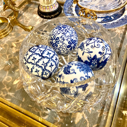 Absolutely Brilliant vintage Crystal centerpiece bowl .