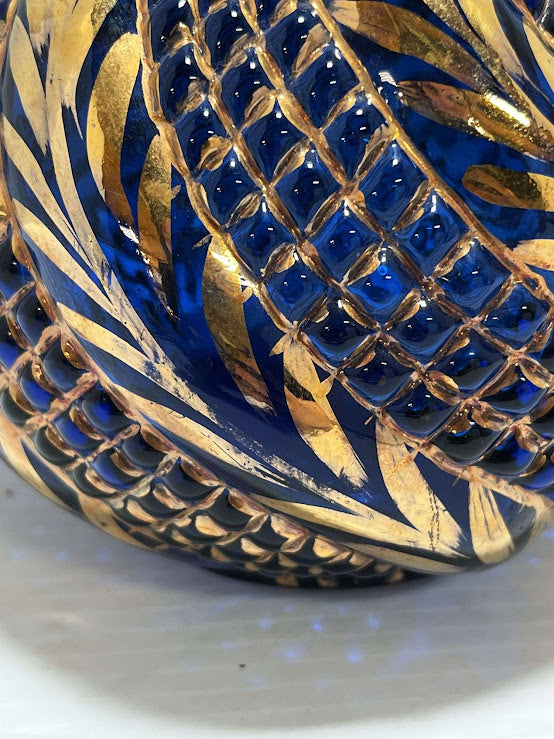 Cobalt Blue Persian Decanter, with Gold Gilding, Gorgeous!!