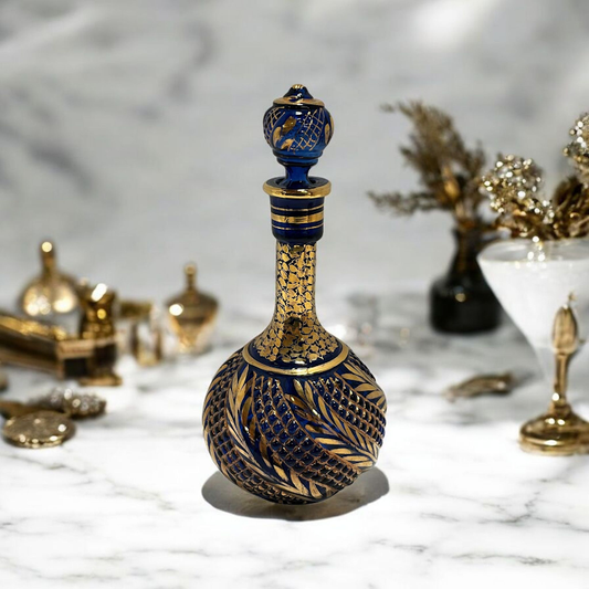 Cobalt Blue Persian Decanter, with Gold Gilding, Gorgeous!!