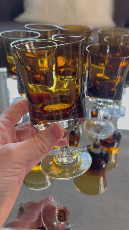 Mirage Brown by Denby Amber Juice/Wine Goblets Set of 10